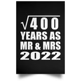 20th Anniversary Square Root of 400 Years As Mr & Mrs 2022 - Poster Portrait