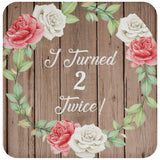 4th Birthday I Turned 2 Twice - Drink Coaster B