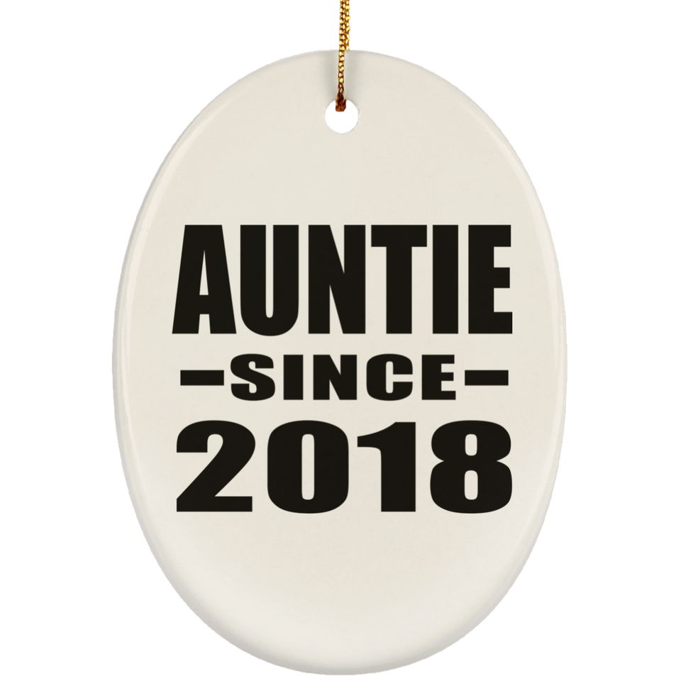 Auntie Since 2018 - Oval Ornament