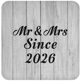 Anniversary Mr & Mrs Since 2026 - Drink Coaster F
