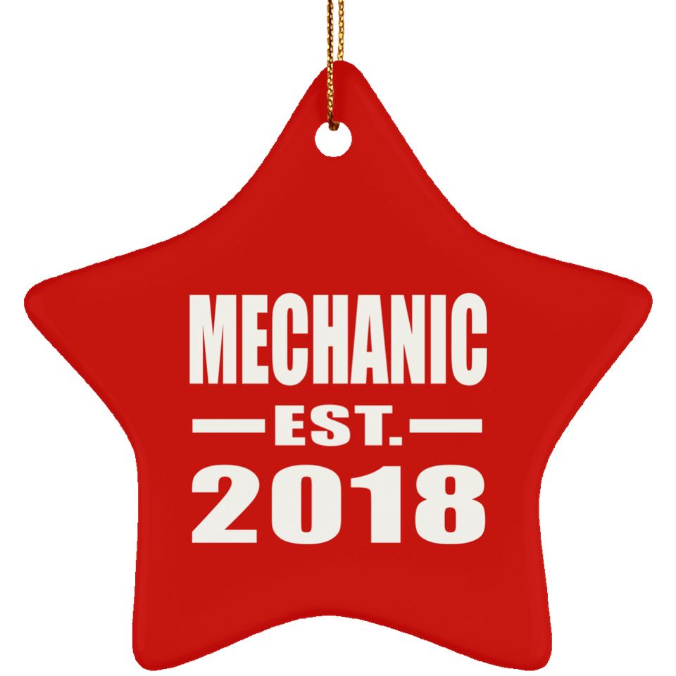 Mechanic Established EST. 2018 - Star Ornament
