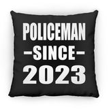Policeman Since 2023 - Throw Pillow Black