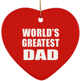 World's Greatest Dad - Heart Ornament