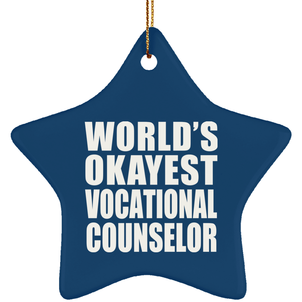 World's Okayest Vocational Counselor - Star Ornament