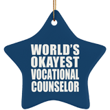 World's Okayest Vocational Counselor - Star Ornament