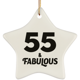 55th Birthday 55 & Fabulous - Star Ornament