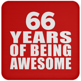 66th Birthday 66 Years Of Being Awesome - Drink Coaster
