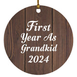 First Year As Grandkid 2024 - Circle Ornament D