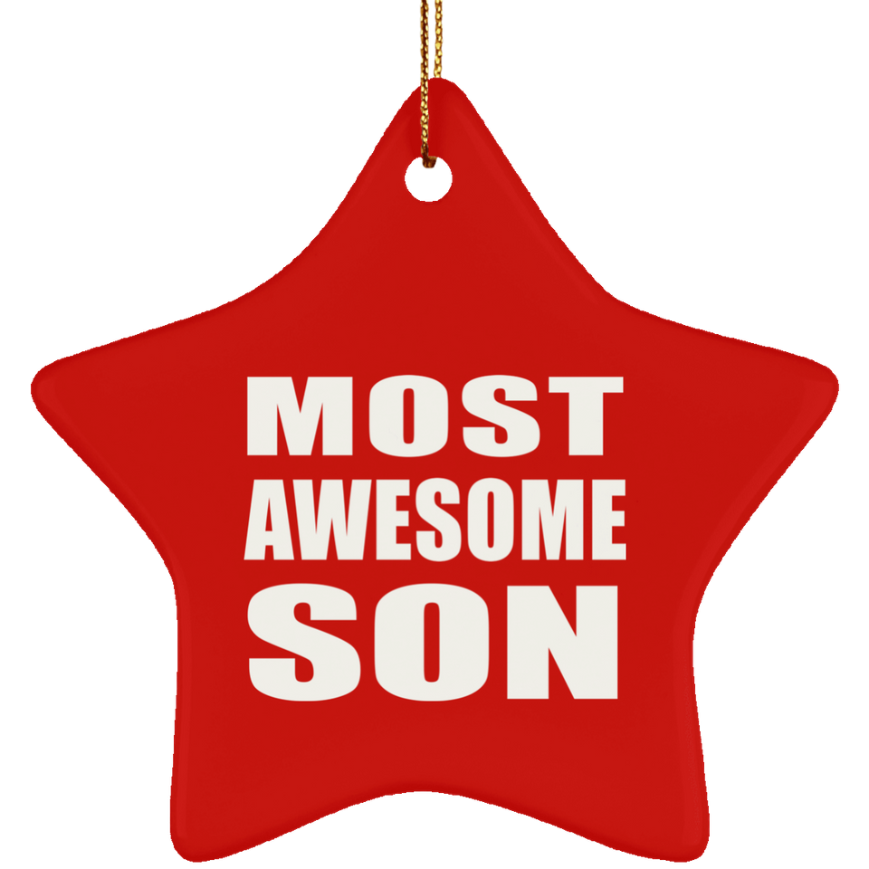 Most Awesome Son - Star Ornament