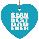 Sean Best Dad Ever - Heart Ornament