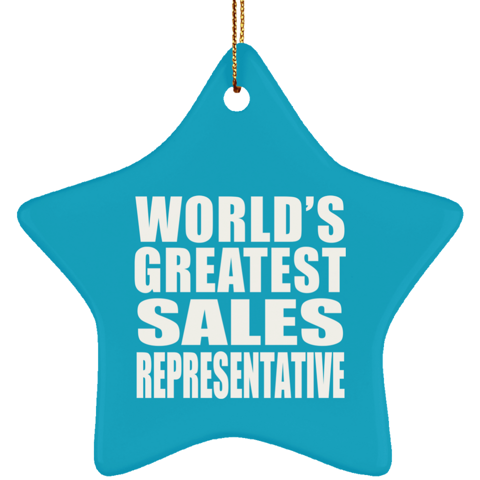 World's Greatest Sales Representative - Star Ornament