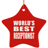World's Best Receptionist - Star Ornament