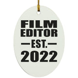 Film Editor Established EST. 2022 - Oval Ornament