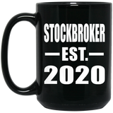 Stockbroker Established EST. 2020 - 15oz Coffee Mug Black