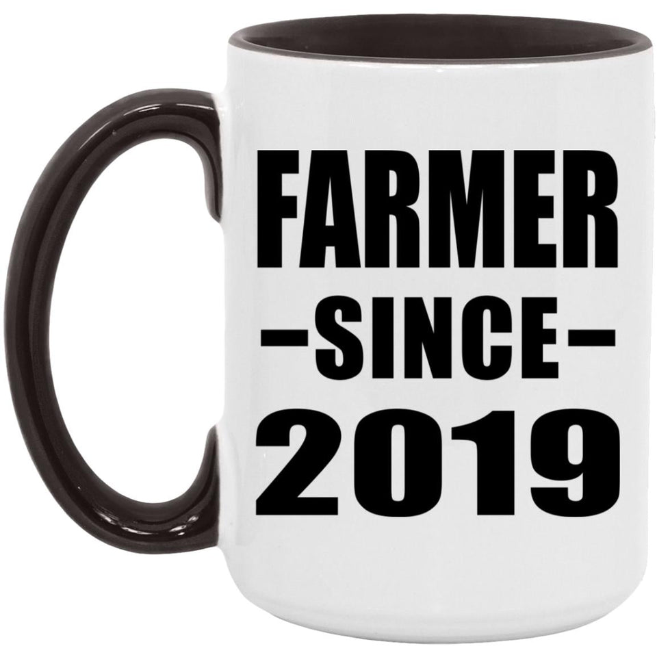 Farmer Since 2019 - 15oz Accent Mug Black