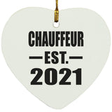 Chauffeur Established EST. 2021 - Heart Ornament