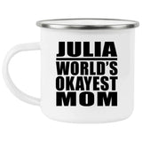 Julia World's Okayest Mom - 12oz Camping Mug