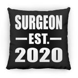 Surgeon Established EST. 2020 - Throw Pillow Black