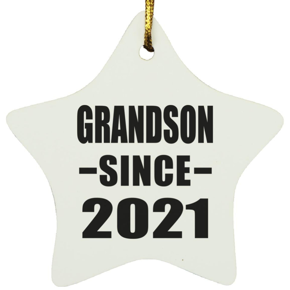 Grandson Since 2021 - Star Ornament