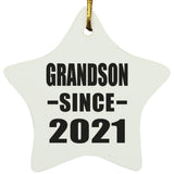 Grandson Since 2021 - Star Ornament