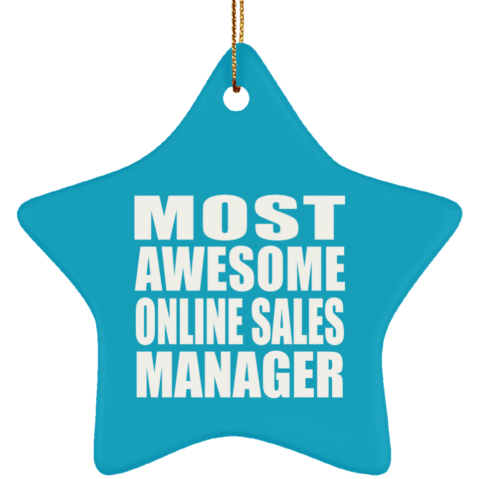 Most Awesome Online Sales Manager - Star Ornament