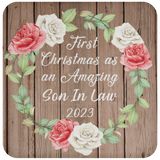 First Christmas As an Amazing Son In Law 2023 - Drink Coaster B
