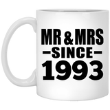 31st Anniversary Mr & Mrs Since 1993 - 11 Oz Coffee Mug