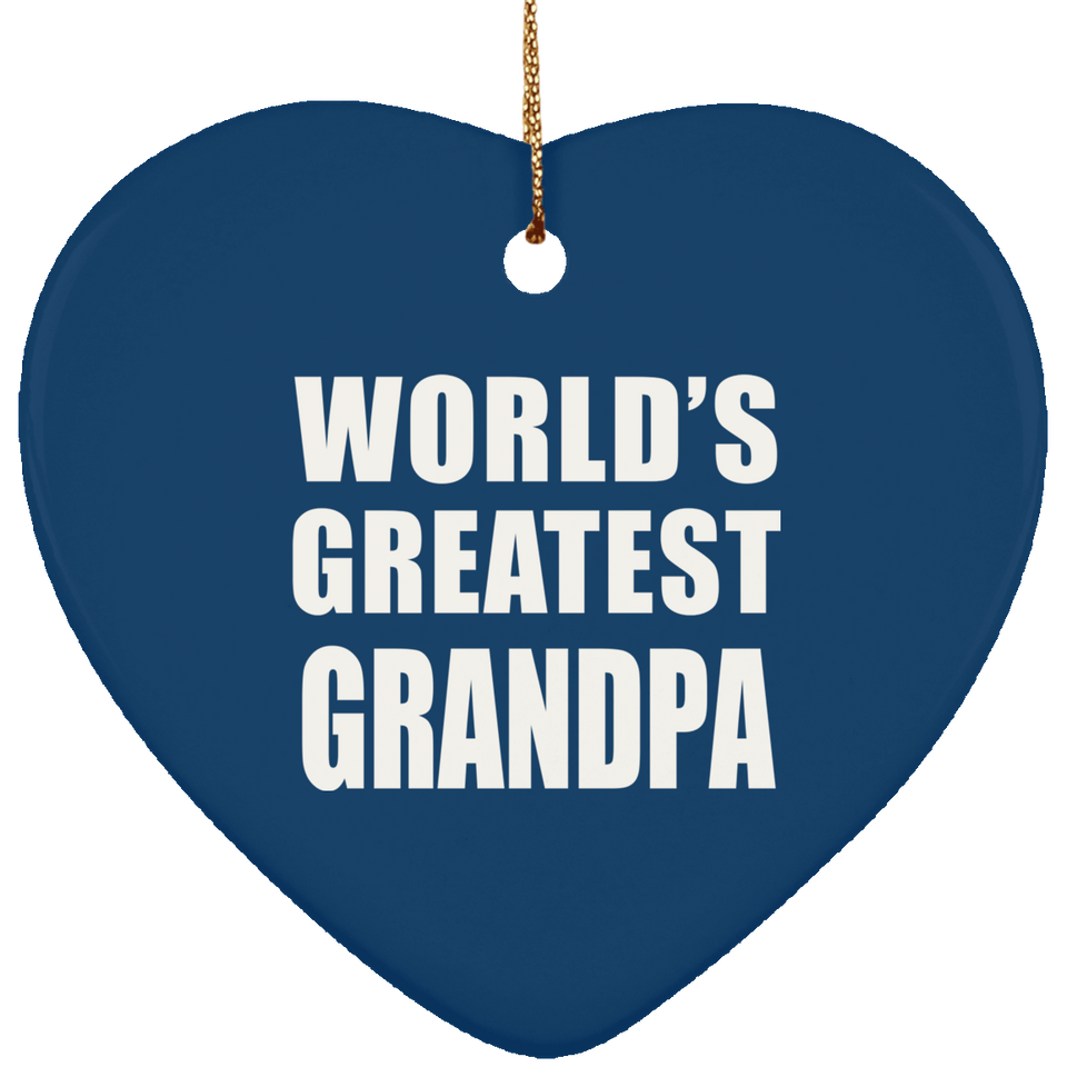 World's Greatest Grandpa - Heart Ornament