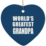 World's Greatest Grandpa - Heart Ornament