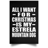 All I Want For Christmas Is My Estrela Mountain Dog - Poster Portrait