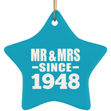 76th Anniversary Mr & Mrs Since 1948 - Star Ornament