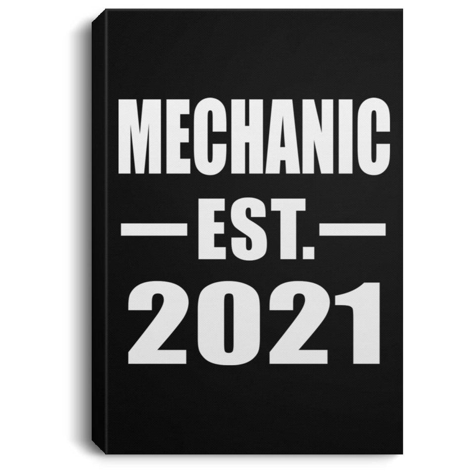 Mechanic Established EST. 2021 - Canvas Portrait