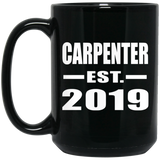 Carpenter Established EST. 2019 - 15oz Coffee Mug Black