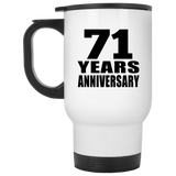 71st Anniversary 71 Years - White Travel Mug