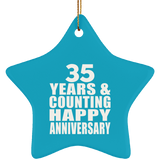 Happy 35th Anniversary 35 Years & Counting - Star Ornament