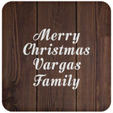 Merry Christmas Vargas Family - Drink Coaster D