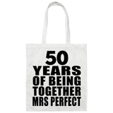 50th Anniversary 50 Years Of Being Mrs Perfect - Tote Bag White