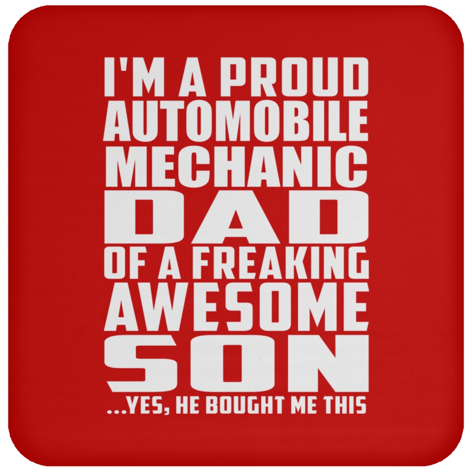 Proud Automobile Mechanic Dad Of Awesome Son - Drink Coaster