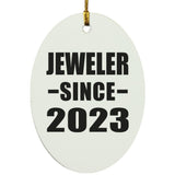 Jeweler Since 2023 - Oval Ornament