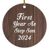First Year As Step Son 2024 - Circle Ornament D