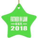 Father In Law Established EST. 2018 - Star Ornament