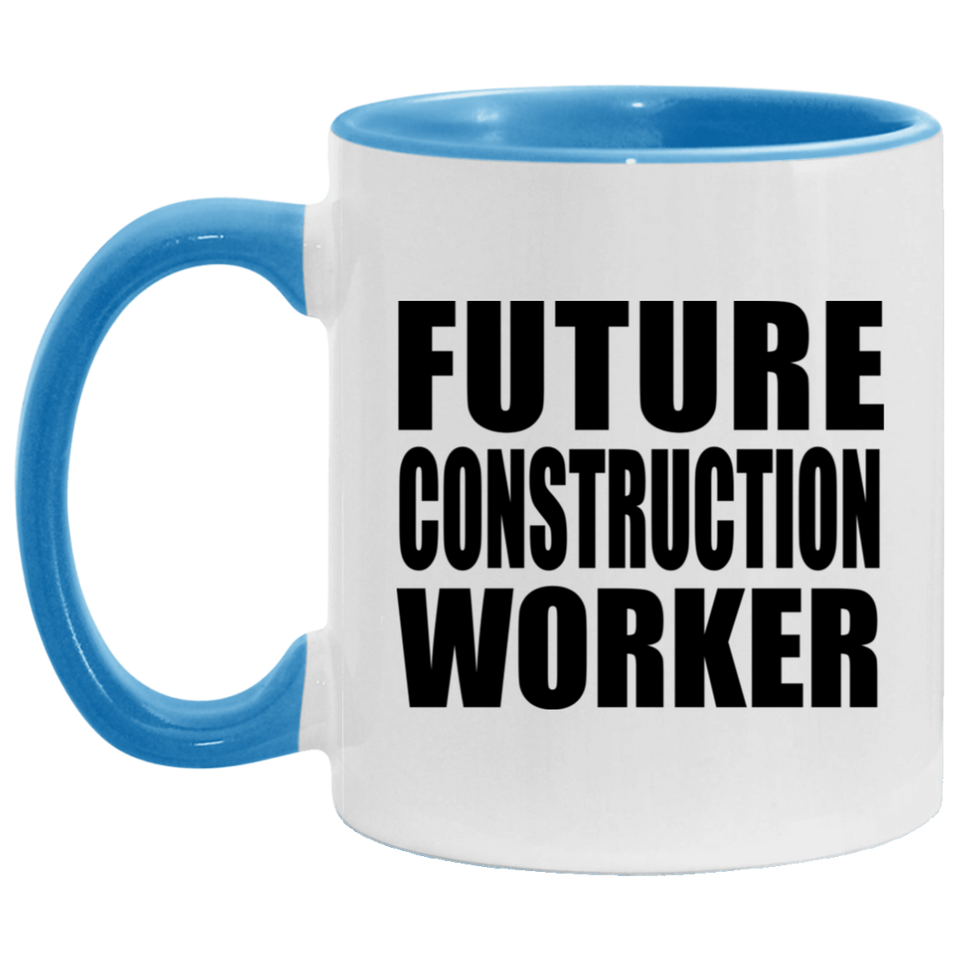 Future Construction Worker - 11oz Accent Mug Blue