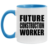 Future Construction Worker - 11oz Accent Mug Blue
