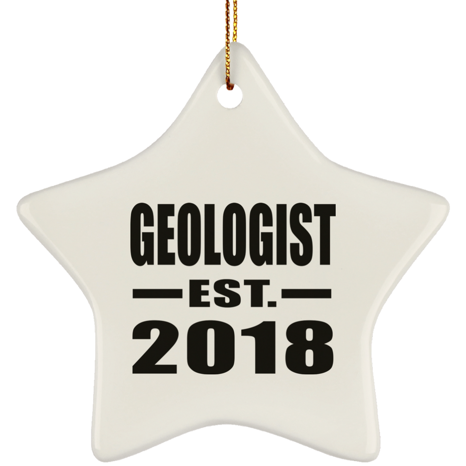 Geologist Established EST. 2018 - Star Ornament
