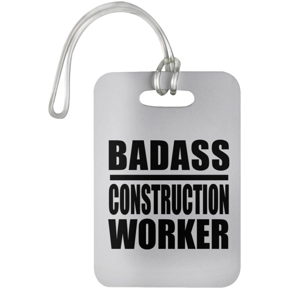 Badass Construction Worker - Luggage Bag Tag