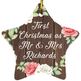 First Christmas As Mr & Mrs Richards - Star Ornament A