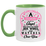 Grandmother Is An Angel Takes You Under Her Wings - 11oz Accent Mug Green