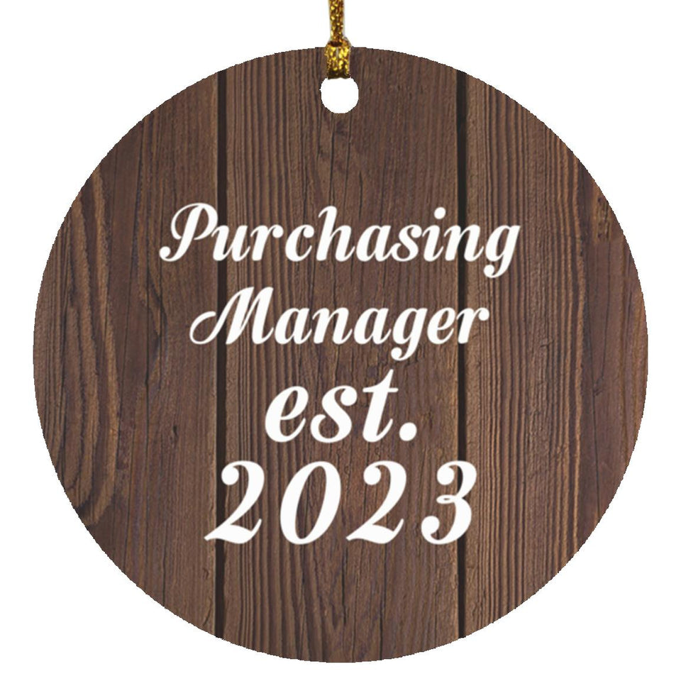 Purchasing Manager Established Est. 2023 - Circle Ornament D