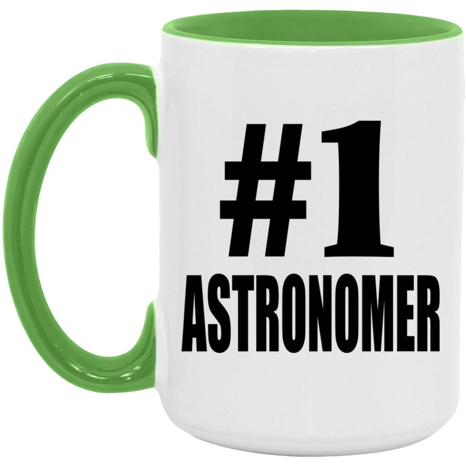 Number One #1 Astronomer - 15oz Accent Mug Green