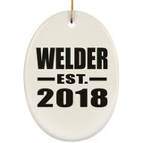 Welder Established EST. 2018 - Oval Ornament